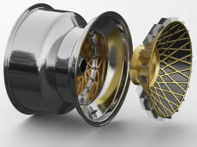 BBS E57 Turbofan 19in Rim Porsche 935 3D Model 3D model