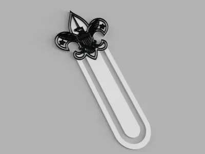 Fleur de Liz world organization of the boy scout  Bookmark Free 3D print model