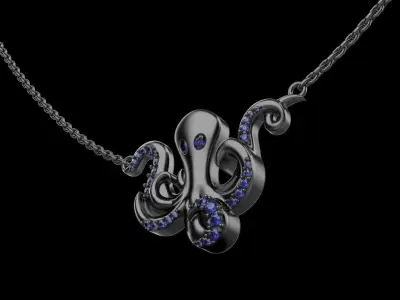 pendant octopus 3D print model