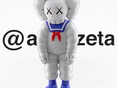 Kaws What Party Stay Puft Textured Low-poly 3D model