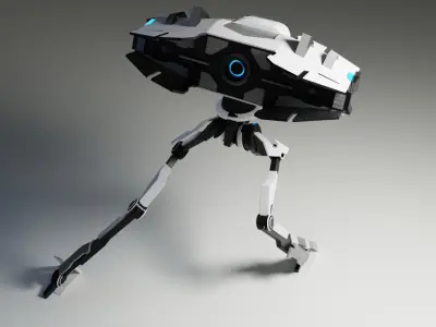 Jaeger futuristic robot on two legs Free 3D model