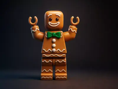 LEGO Gingerbread Man Holiday Mini Figure Christmas Cookie  3D print model
