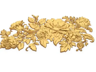 Classic carved decor ornament 413 3D model