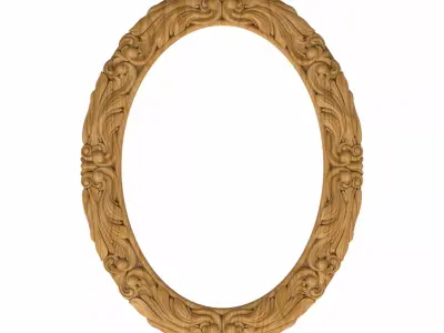 Carved picture frame STL 3D model 86