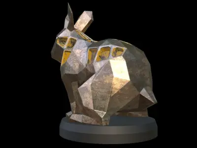Steampunk Rabbit Low-poly 3D model