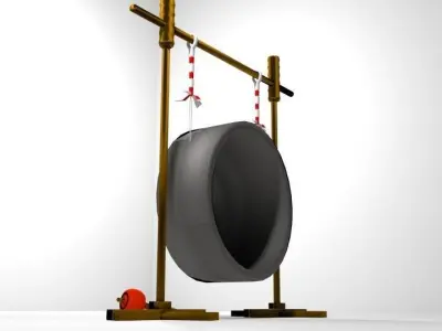 Musical Instrument Gong 3D model