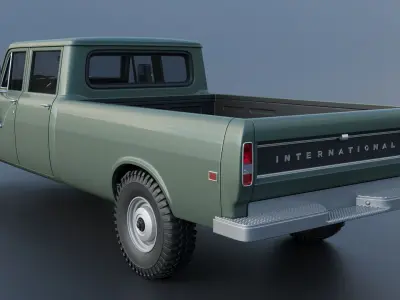 International Pickup Crew Cab 1972 3D print model
