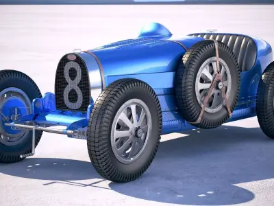 Bugatti Type 35 1925-1929 VRAY 3D model