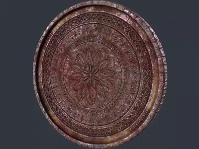 Old Medallion Low-poly 3D model