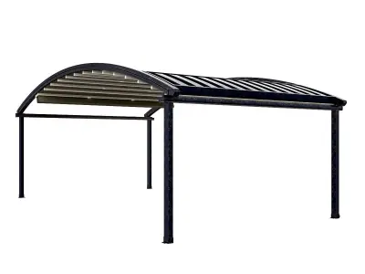 Motorized Pergola 4 damaged painted steel 3D model