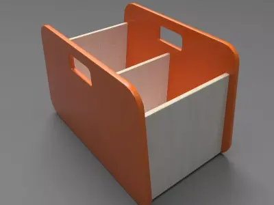 BacUp2Boxes Orange Low-poly 3D model