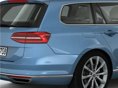 Volkswagen Passat Variant 2015 detailed interior 3D model