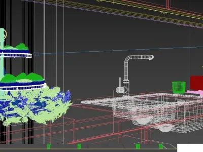 Modern Kitchen 3D model