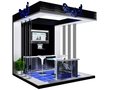 Booth Exhibition Stand a447 3D model