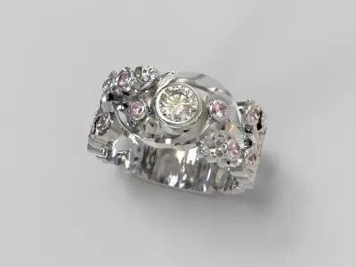 Carved ring 3D print model