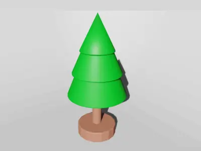 Christmas tree figurine Low poly Low-poly 3D model get