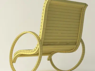 Modernistic Vintage chair Low-poly 3D model