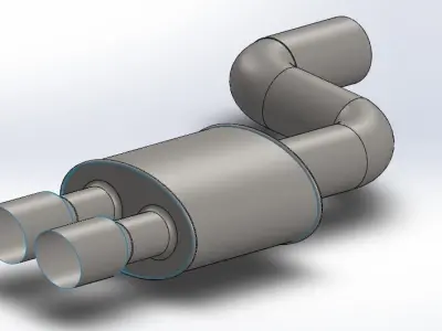 Exhaust Low-poly 3D model