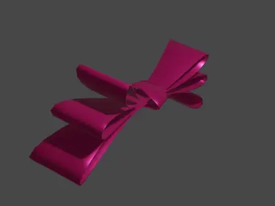 Ribbon bow Free low-poly 3D model
