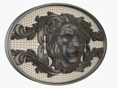 Medallion Lion 3D print model