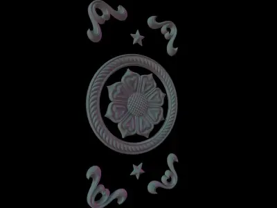 Furniture Appliques 2 3D model