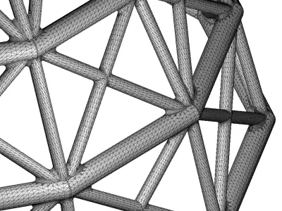 Rusty Steel Dome Structure 3D model