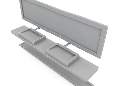 3D bohemian bathroom toilet 02 model Low-poly 3D model