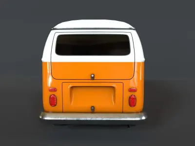 Volkswagen Transporter T2 Free low-poly 3D model