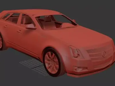 Cadillac CTS Mk2 sport wagon 2009 3D print model