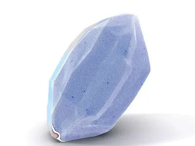 Iridescent Crystal Gem model pack Low-poly 3D model