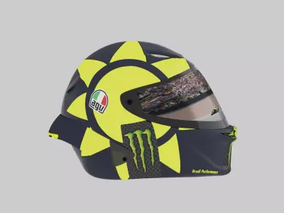 Helmet racing motogp  Low-poly 3D model