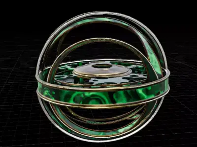 Celestial Time Artifact Ultra-Luxury Sci-Fi Museum Prop 3D Model Low-poly 3D model