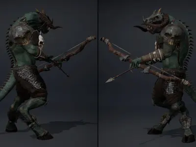 Ghost Archer Arm2 Brutal Low-poly 3D model