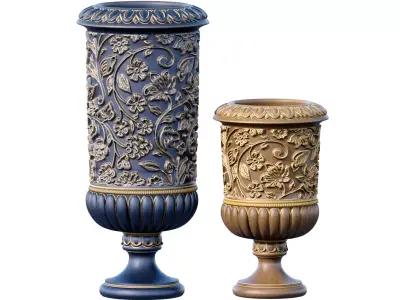 Classic Decorative Floor Vase urn Pot for Home Decoration  3D model