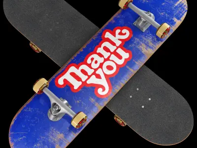 Skateboard set 003 3D model