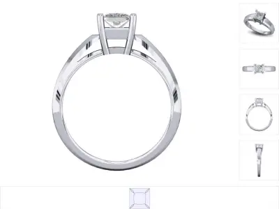 Women ring 3dm stl render detail 3D print model 8