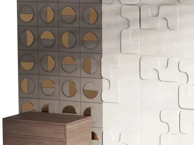 Decorative Wall panel  64 3D model