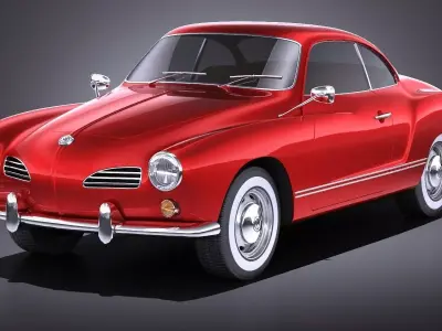Volkswagen Karmann Ghia Coupe 1955-1974 VRAY 3D model