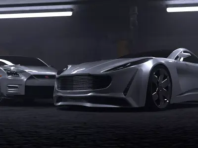 Aston Martin concept car 3D model