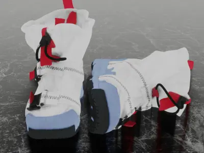 TOM SACHS X NIKE MARS YARD AEROSPACE 3D SHOES Low-poly 3D model