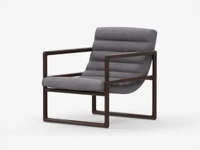 Elodie Armchair axis silver Low-poly 3D model