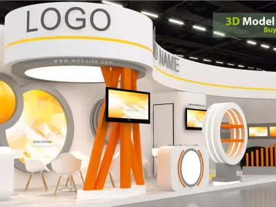 exhibition Low-poly 3D model