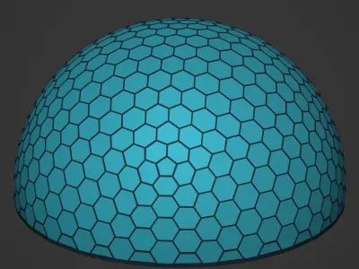Geodesic Dome Low-poly 3D model