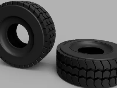 tyre loader dumper construction 3D model
