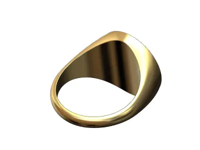 Diamond snake round signet ring US sizes 7 to 11 3D print model