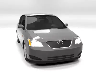 TOYOTA COROLLA 2002 3DR LOWPOLY Low-poly 3D model
