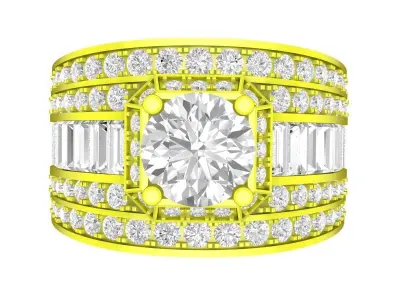 7295 luxury korean diamond fashion men ring 3D print model