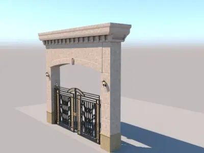 Main Gate 3D Model Low-poly 3D model