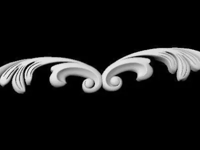 Central decor ornament for furniture 3D model 38