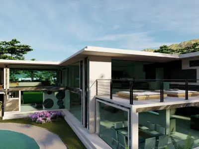 MODERN VILLA 3D model 8